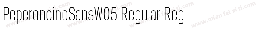 PeperoncinoSansW05 Regular Regular字体转换